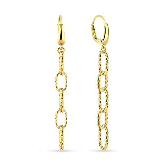 Фото Серьги-подвески Francelli из желтого золота (арт. 109915ж)