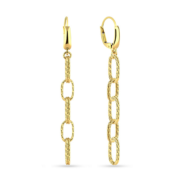 Серьги-подвески Francelli из желтого золота (арт. 109915ж) – изображение 1