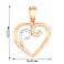 Золотая подвеска Сердце (арт. 440639) – изображение 3