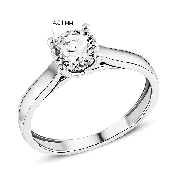 Кольцо из золота с одним бриллиантом (арт. К01109508046б) – изображение 11