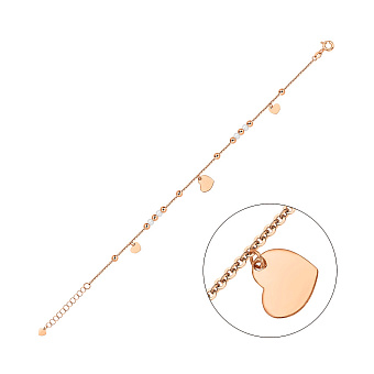 Золотой браслет с жемчугом и подвесками (арт. 326217прлб)