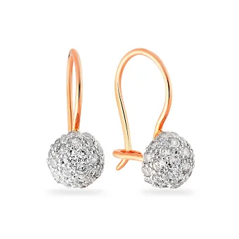 Дитячі золоті сережки з фіанітами (арт. 110445)