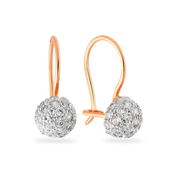 Дитячі золоті сережки з фіанітами (арт. 110445) – зображення 1