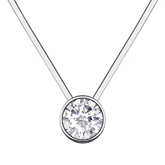 Серебряный подвес с фианитом на леске (арт. 7607/6038-1р)