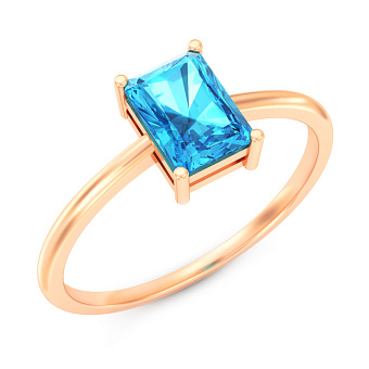 Золотое кольцо с топазом (арт. 141231Птг)