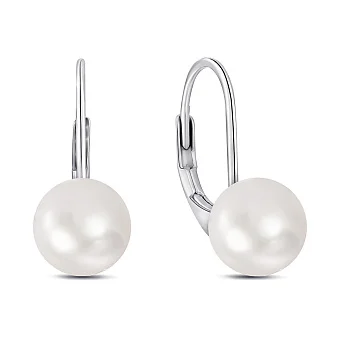 Срібні сережки з перлинами (арт. 7502/9951жб)