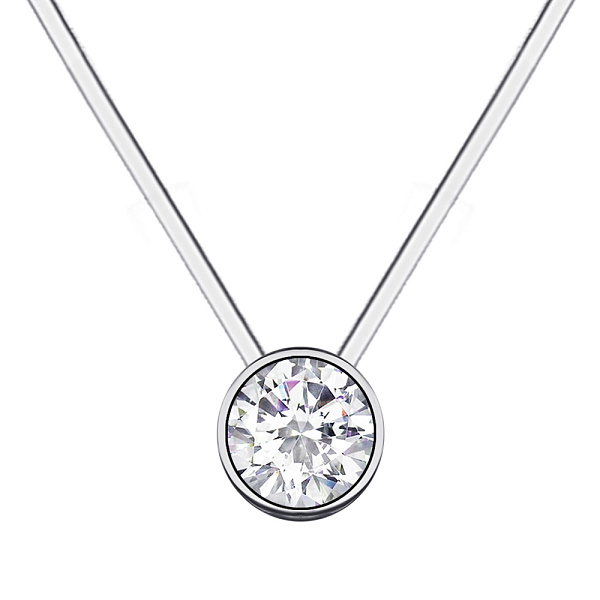 Серебряный подвес с фианитом на леске (арт. 7607/6038-1р) – изображение 1