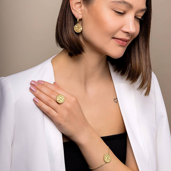 Серьги из желтого золота Francelli (арт. 111345ж) – изображение 3