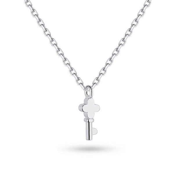 Серебряное колье "Ключик"  без камней (арт. 7507/1453) – изображение 1