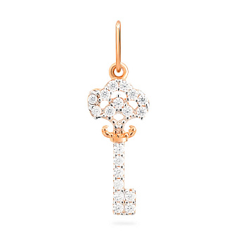 Золотая подвеска с фианитами (арт. 422416)