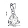 Серебряный кулон с одним фианитом (арт. 7503/1690-6П) – изображение 2
