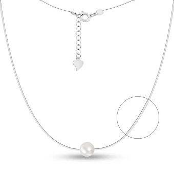 Кольє невидимка з перлиною (арт. 7607/2057жб)