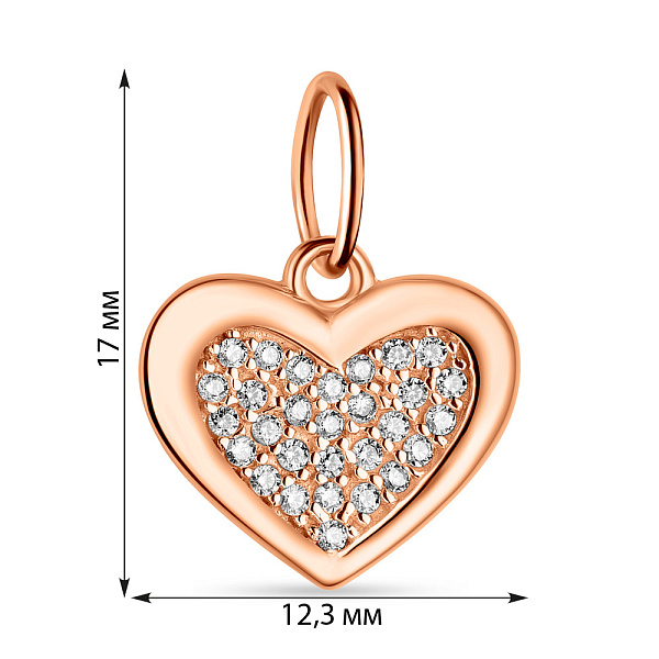 Золотий підвіс з розсипом фіанітів (арт. 422776) – зображення 2