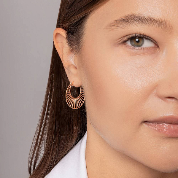 Серьги из красного золота (арт. 111314) – изображение 2