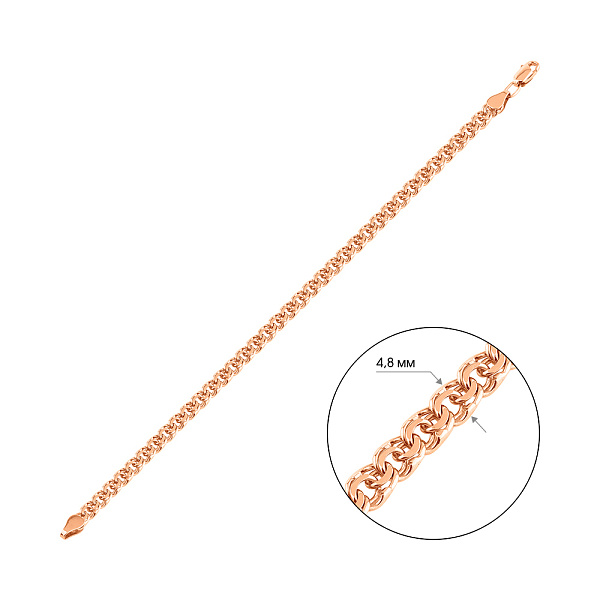 Золотий браслет плетіння Бісмарк (арт. ц305123Д) – зображення 4