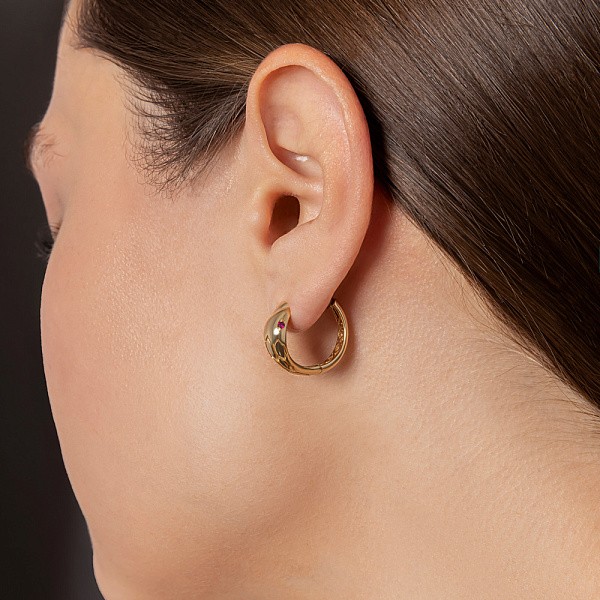 Золотые серьги Змея (арт. 1091933жмлн) – изображение 4