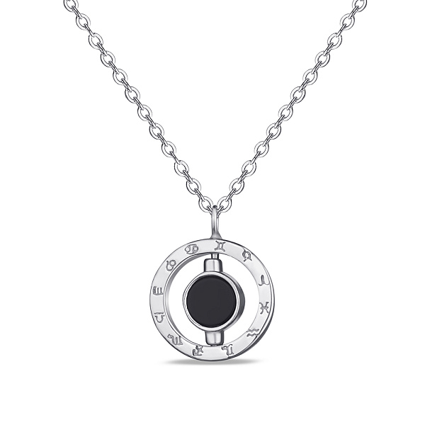 Колье из серебра с ониксом (арт. 7507/1151о) – изображение 1