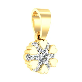 Золотая подвеска с фианитом (арт. 440492ж)