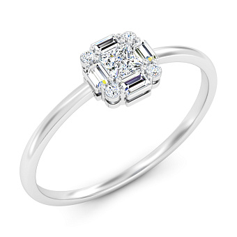 Золотое кольцо с бриллиантами (арт. К011220020б)