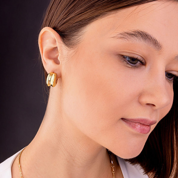 Золотые серьги Francelli в желтом цвете металла (арт. 109766/15ж) – изображение 4