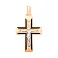 Золотой крестик с распятием и эмалью (арт. 505013ч) – изображение 1
