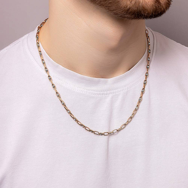 Цепочка из красного и белого золота (арт. 352234кб) – изображение 2