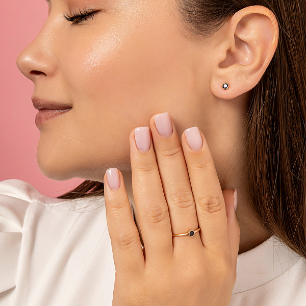 Золота каблучка з сапфіром (арт. 141290Пс) – зображення 3