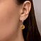 Серьги из белого золота с желтым ониксом (арт. 110378бол) – изображение 2