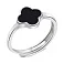 Серебряное кольцо с ониксом (арт. 7501/4758/9о) – изображение 1