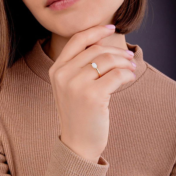 Золотое кольцо с опалом (арт. 156138Поб) – изображение 3