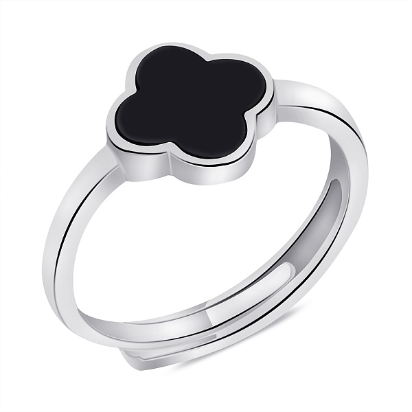 Серебряное кольцо с ониксом (арт. 7501/4758/9о) – изображение 1