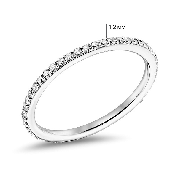 Золота каблучка з діамантами (арт. К341573040б) – зображення 2