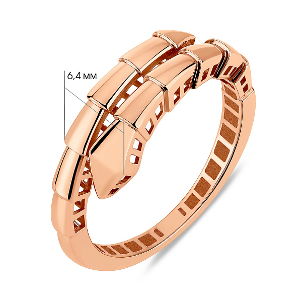 Каблучка з червоного золота  (арт. 1401143) – зображення 2