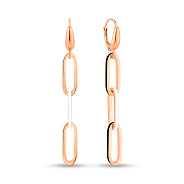 Сережки-підвіски з червоного золота з емаллю (арт. 1091608/2ечб)