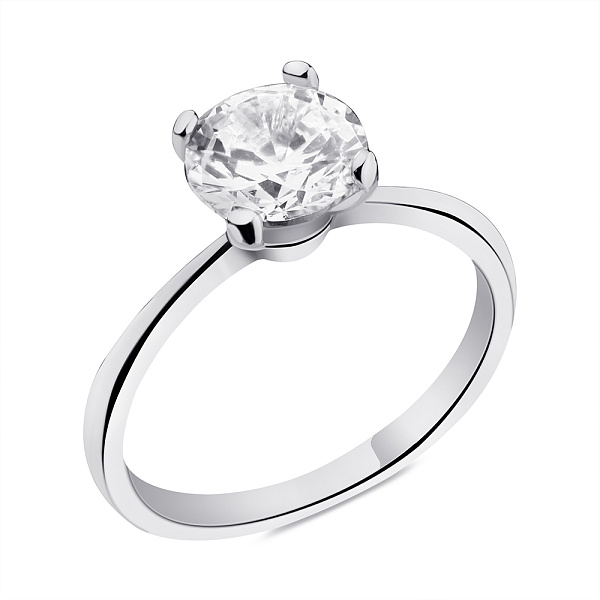Серебряное кольцо с фианитом (арт. 7501/6427) – изображение 1