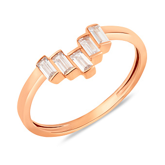 Фото Золота каблучка з фіанітами (арт. 155587)