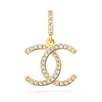 Подвес из желтого золота с фианитами (арт. 440502ж)