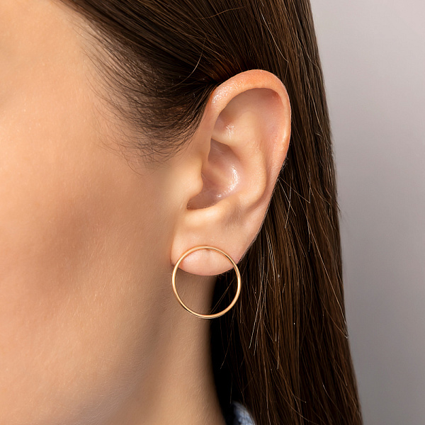 Золоті сережки пусети (арт. 110626) – зображення 2