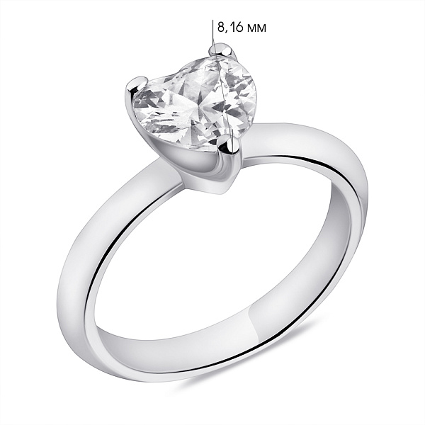 Серебряное кольцо с фианитом (арт. 7501/6579) – изображение 2