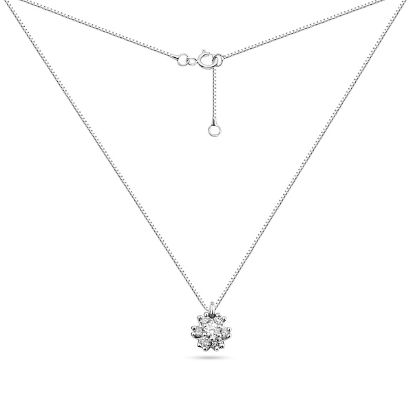 Кольє з білого золота з діамантами (арт. Ц011290010б/2) – зображення 2