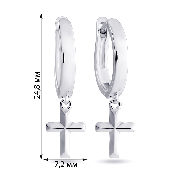 Серьги из серебра с подвесками (арт. 7502/4931) – изображение 2