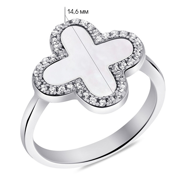 Серебряное кольцо с перламутром (арт. 7501/КК2ФП/3006-17) – изображение 2