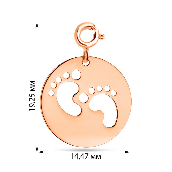Подвес из красного золота (арт. 424399) – изображение 2