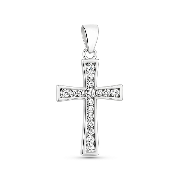 Серебряный крестик с фианитами (арт. 7503/4824) – изображение 1