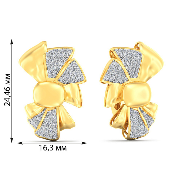 Сережки з жовтого золота Francelli (арт. С111361040ж) – зображення 4