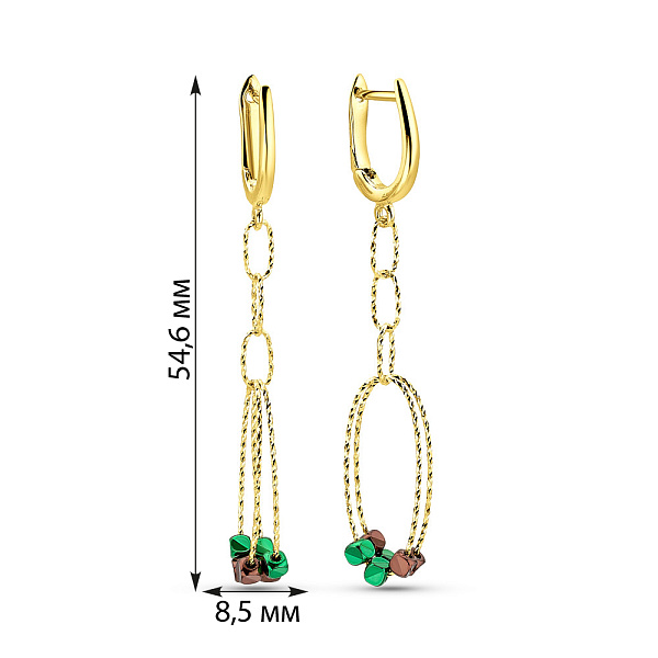 Золотые серьги Francelli (арт. 1091239жзкр) – изображение 6