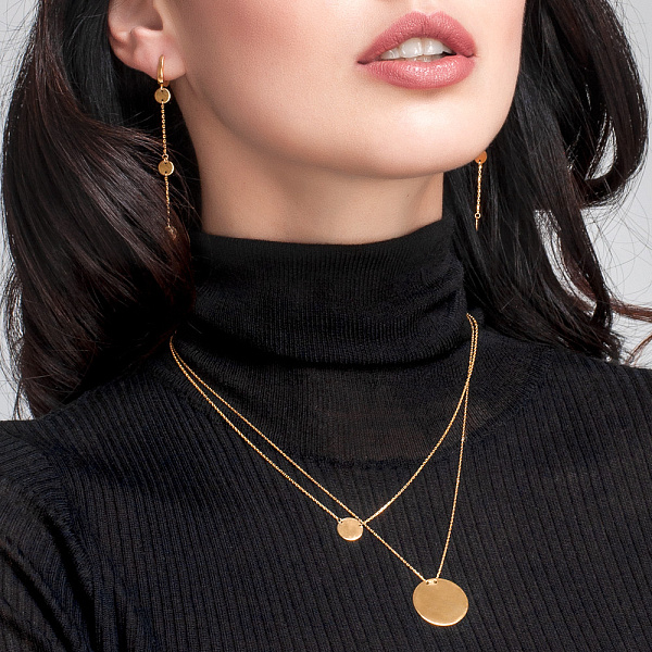 Кольє «Монета» з червоного золота (арт. 350619/20) – зображення 5