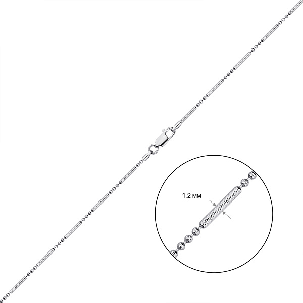 Ланцюжок зі срібла плетіння Гольф фантазійний (арт. 03019203а) – зображення 2