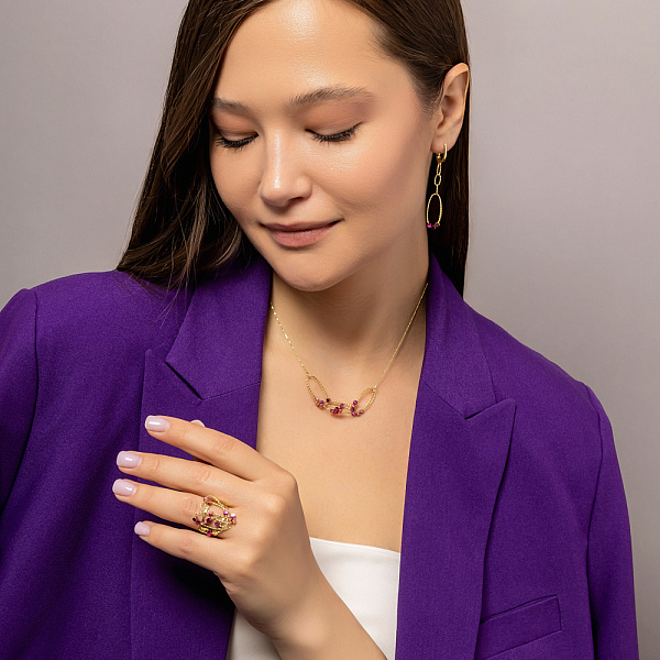 Золотое кольцо Francelli (арт. 156125жмлнр) – изображение 6