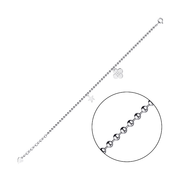 Серебряный браслет с подвесками (арт. 7509/4113) – изображение 1
